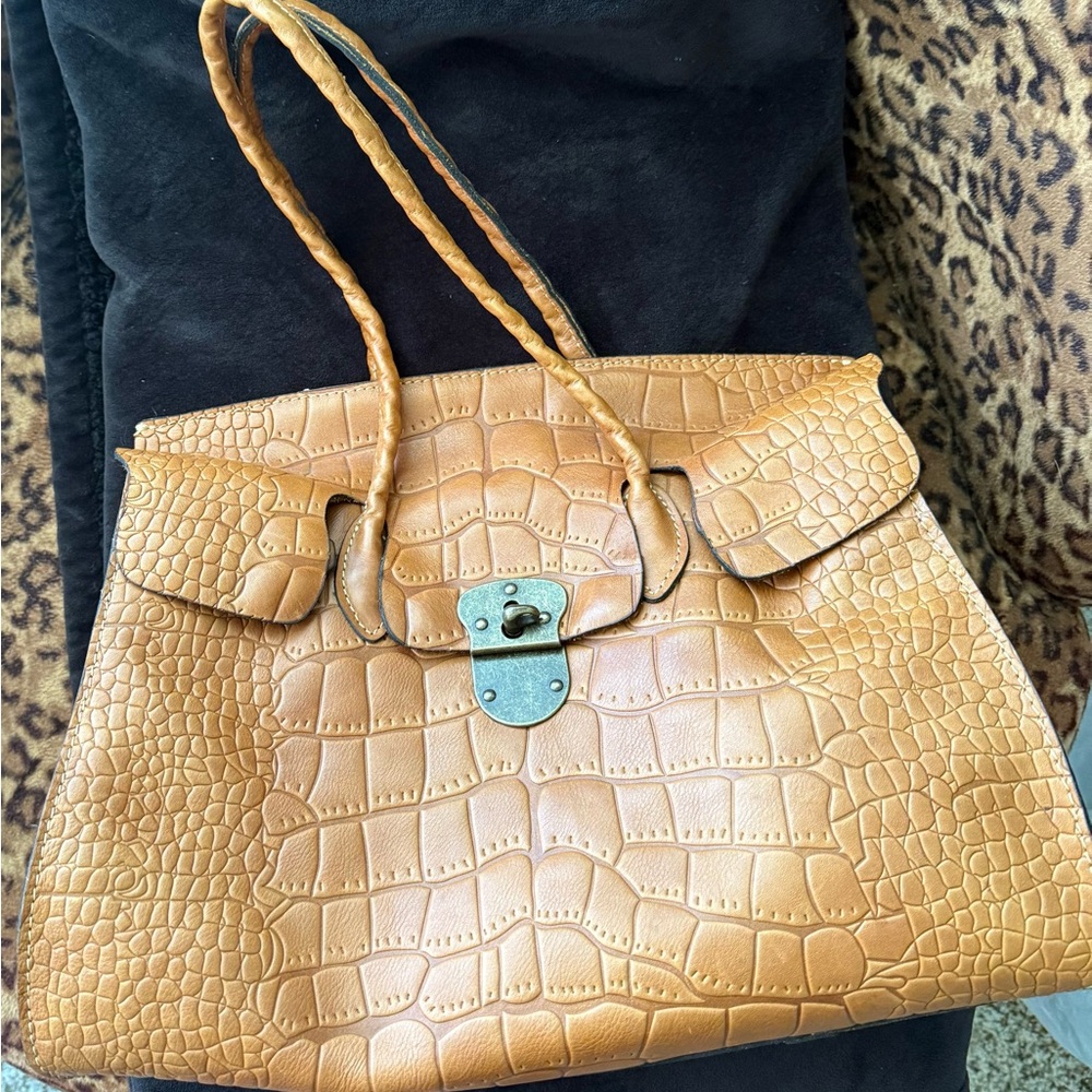 Patricia Nash croc Leather Shoulder Bag